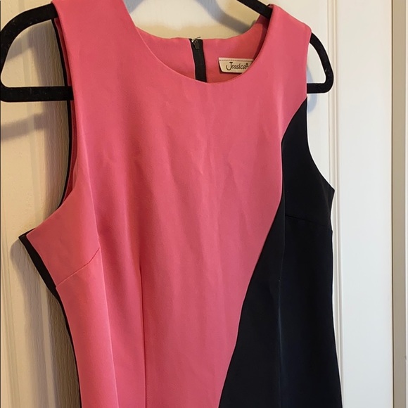 Vintage Black and Pink A Line Dress by Jessica - Picture 2 of 9